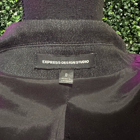 Express Design Studio Black & Gray Blazer Size 8 - Picture 5 of 5